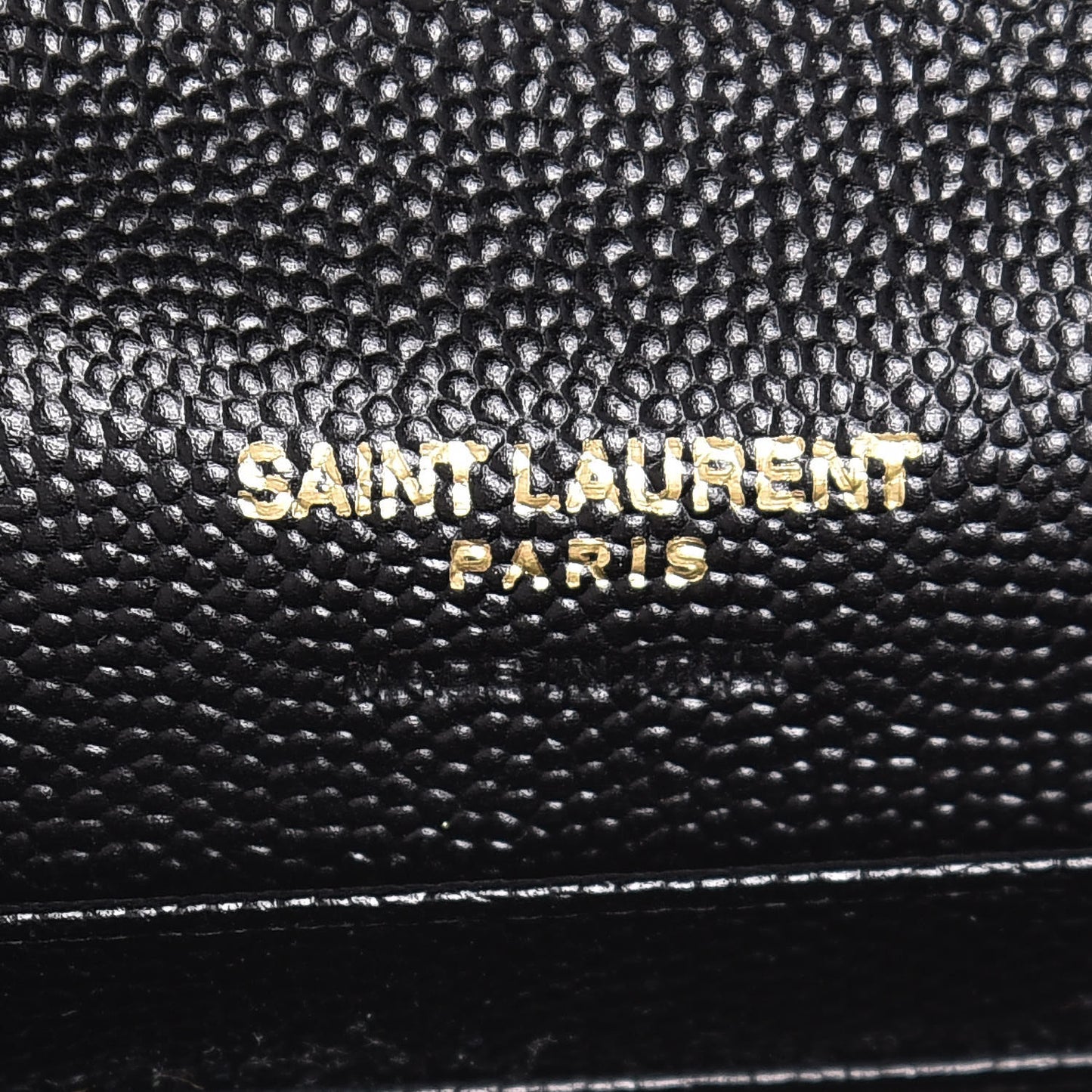 Grain De Poudre Matelasse Chevron Small Monogram Envelope Wallet Black