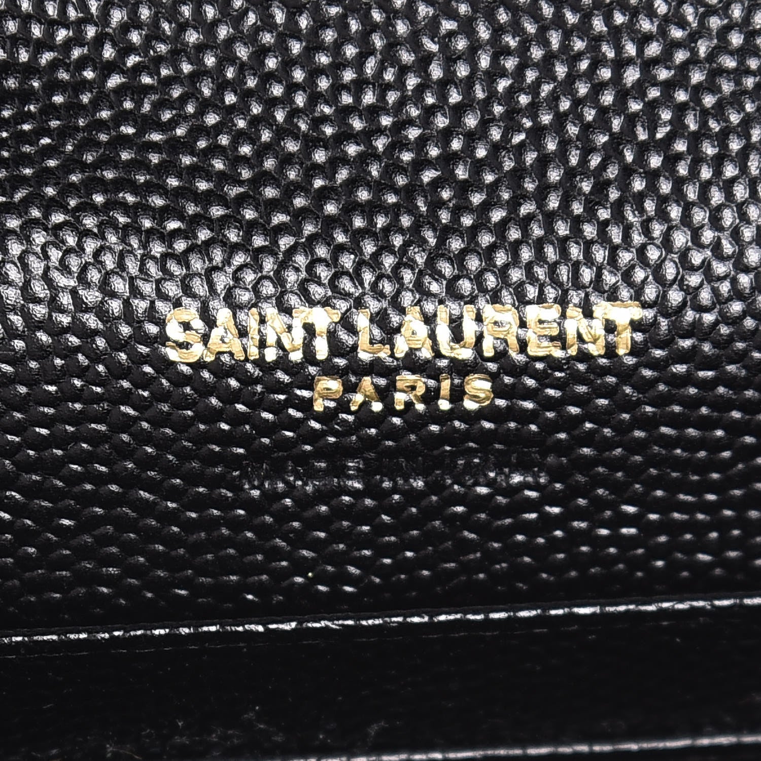 Saint Laurent Grain De Poudre Matelasse Chevron Small Monogram Envelope Wallet Black 6 of 8