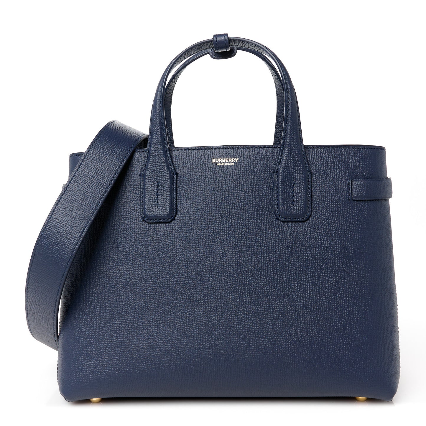 Derby Calfskin Vintage Check Medium Banner Tote Regency Blue