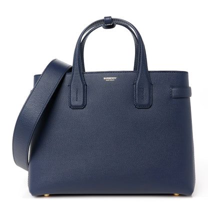 Burberry Derby Calfskin Vintage Check Medium Banner Tote Regency Blue 1 of 11