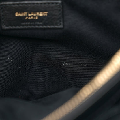 Saint Laurent Calfskin Y Quilted Monogram Medium Loulou Chain Satchel Black 11 of 13
