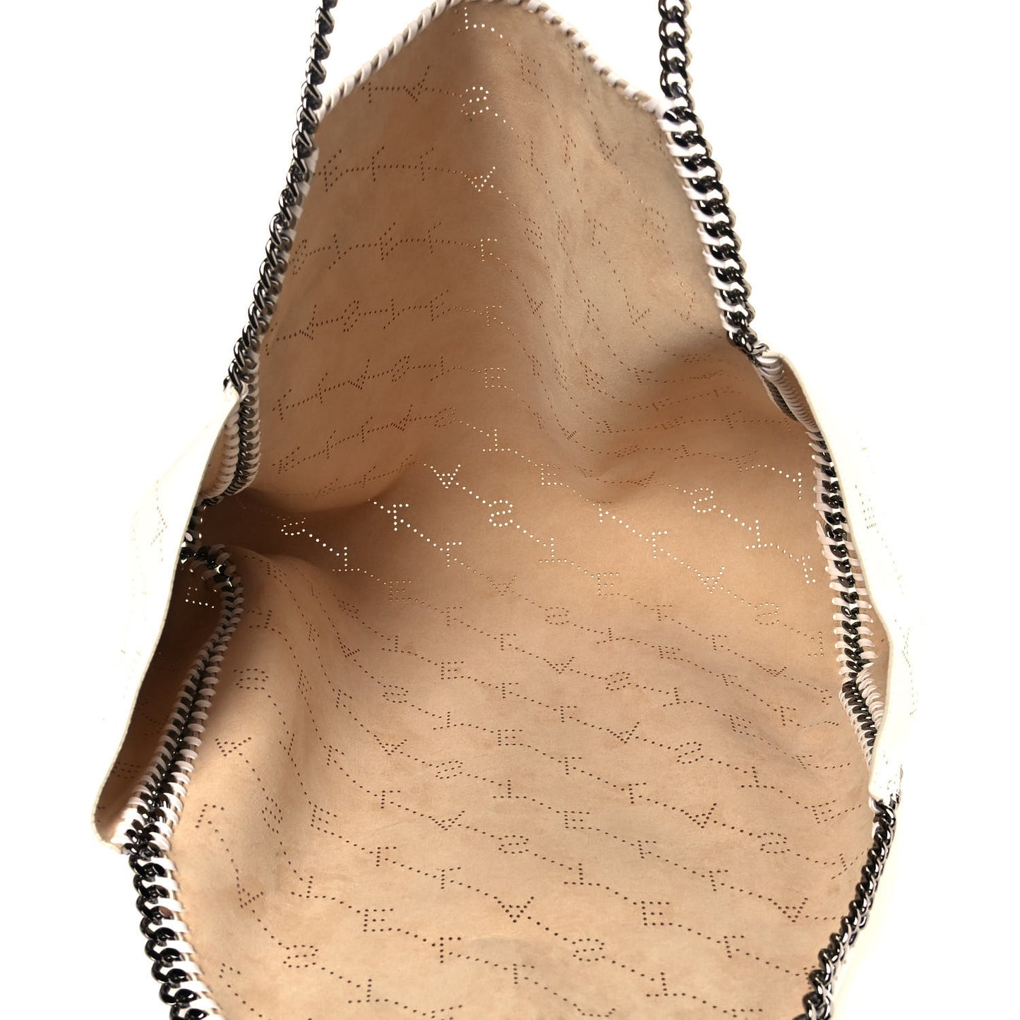 Eco Alter Nappa Perforated Logo Falabella Reversible Tote Optical White