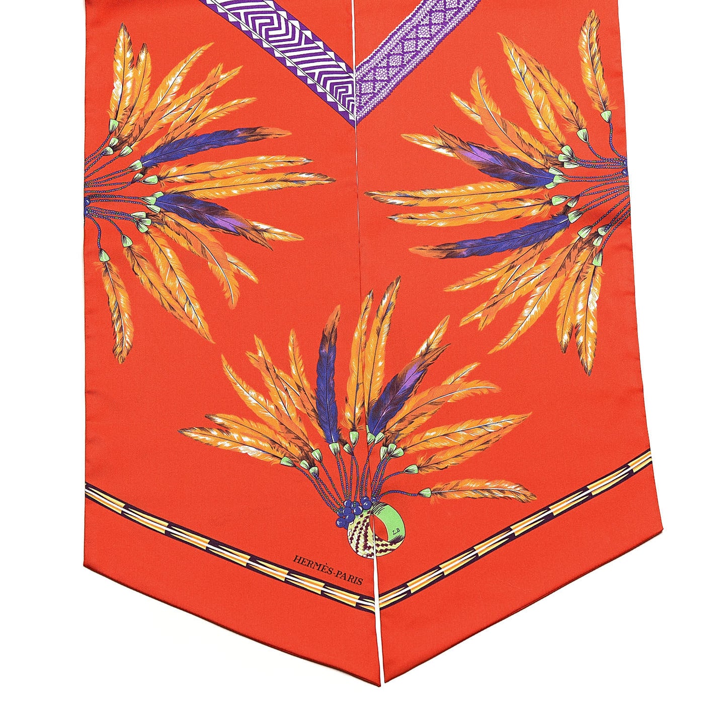 Silk Brazil Maxi Twilly Rouge Vif Violet Vert