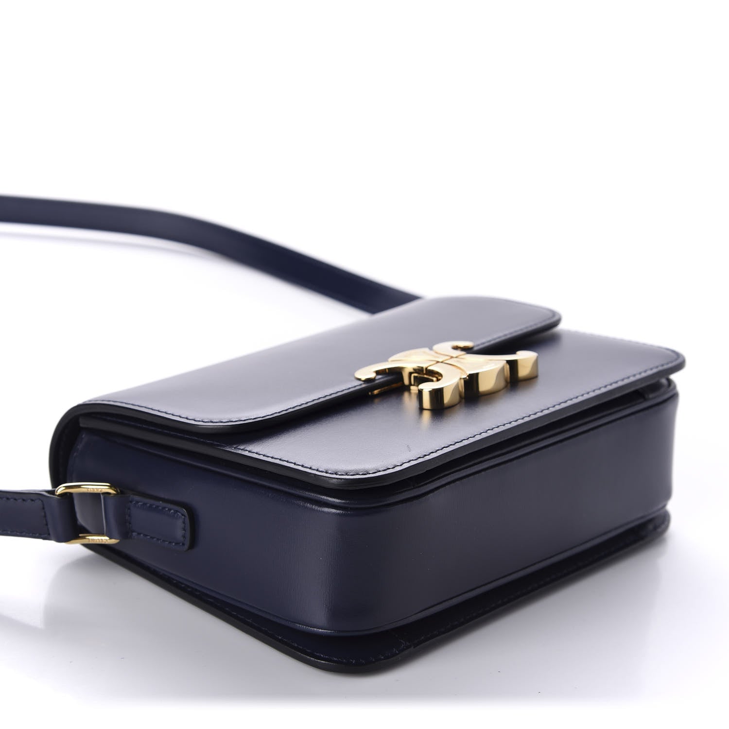 Celine Shiny Calfskin Teen Triomphe Dark Blue 4 of 11