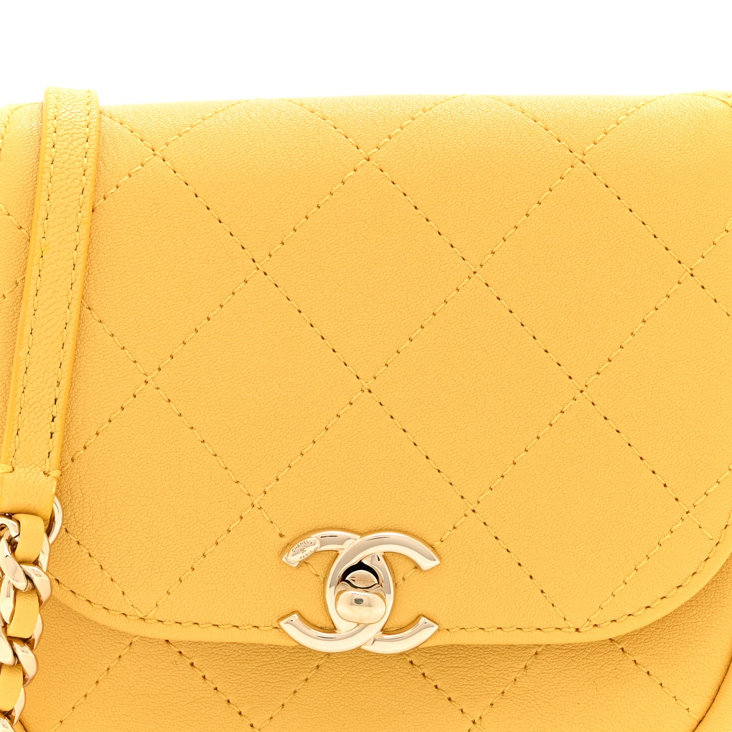 Goatskin Stitched Casual Trip Messenger Flap Yellow