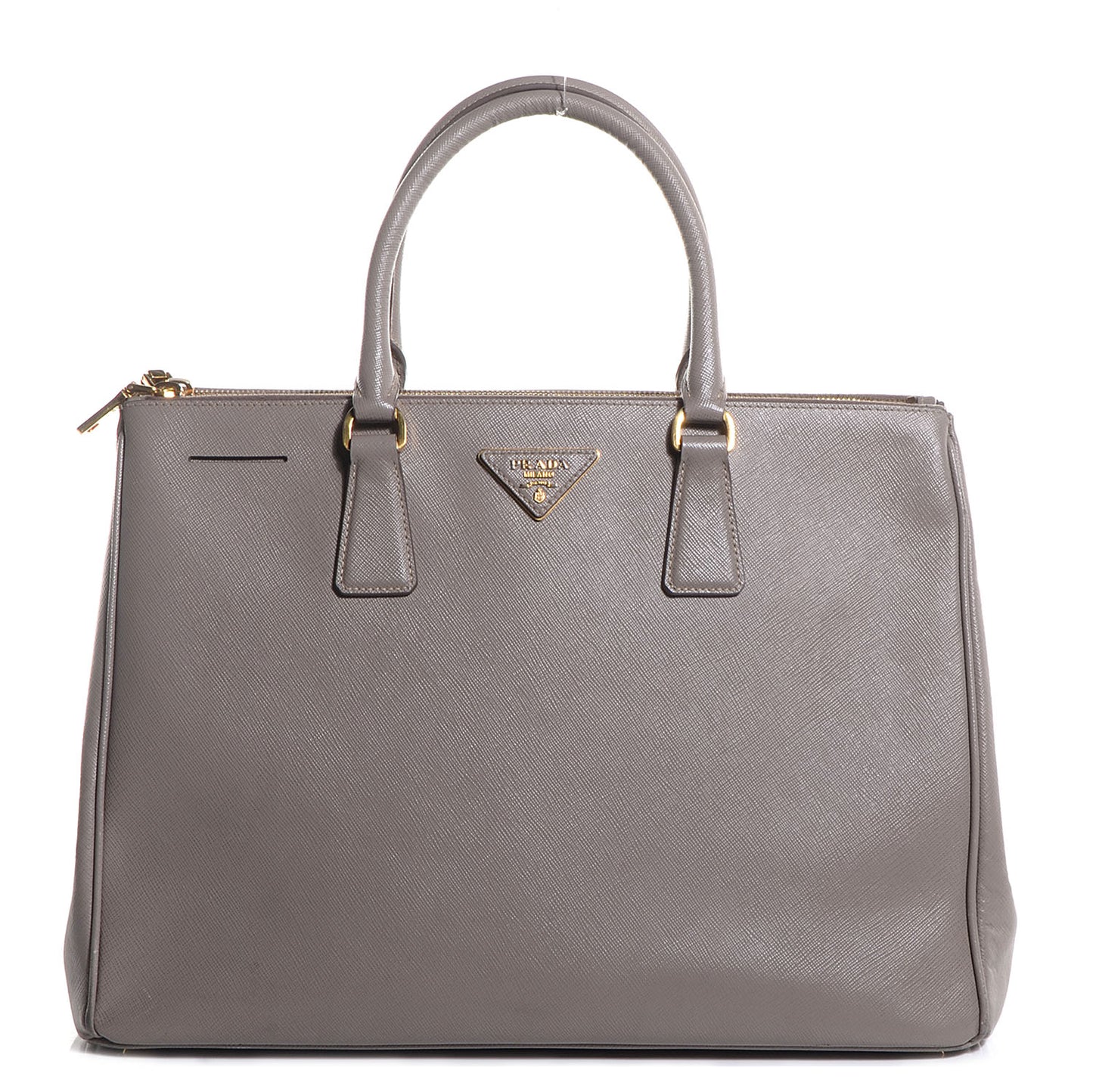 Saffiano Lux Large Double Zip Tote Argilla