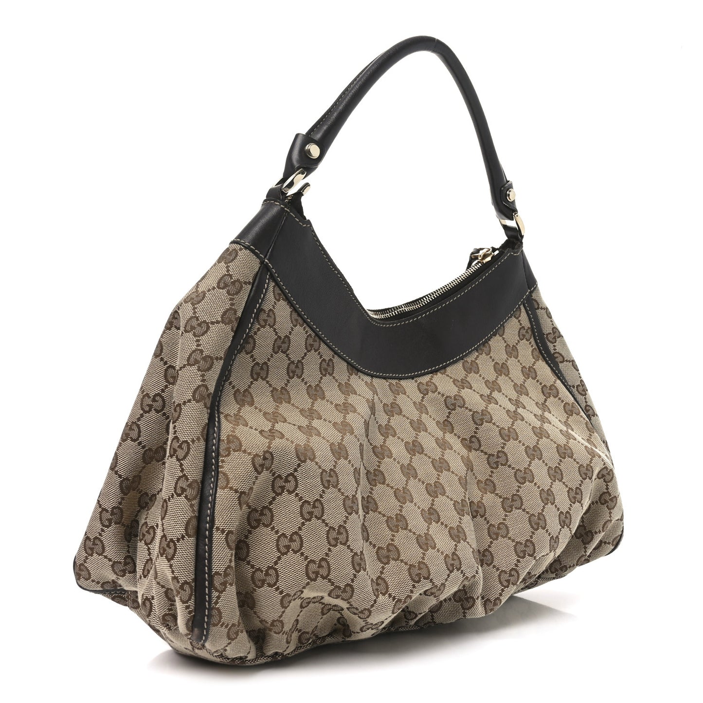 Monogram Large D Gold Hobo Dark Brown