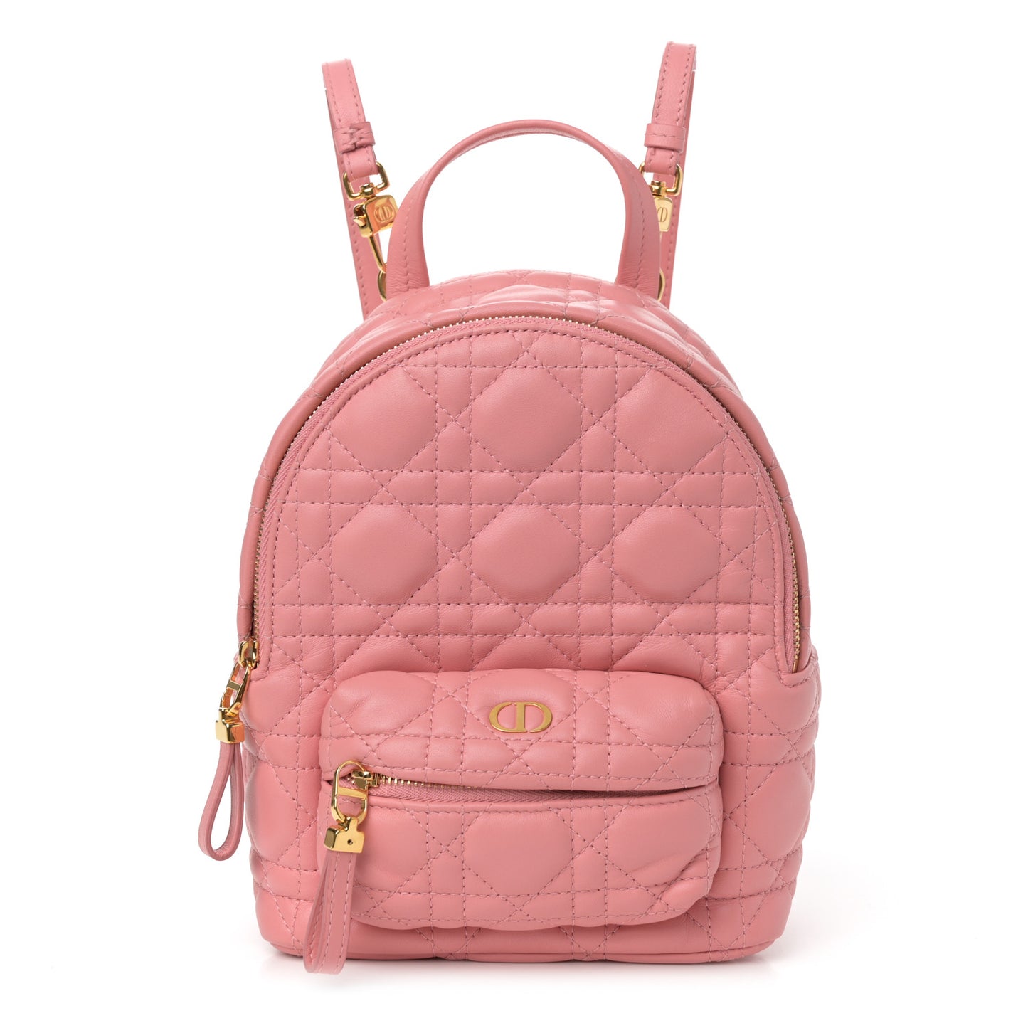 Lambskin Cannage Mini Backpack Peach Blossom