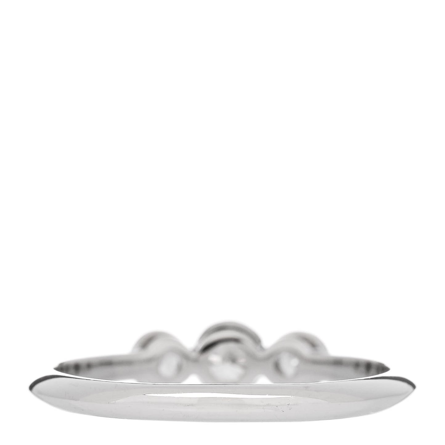 Platinum Diamond Three Stone Milgrain Ring 54 7
