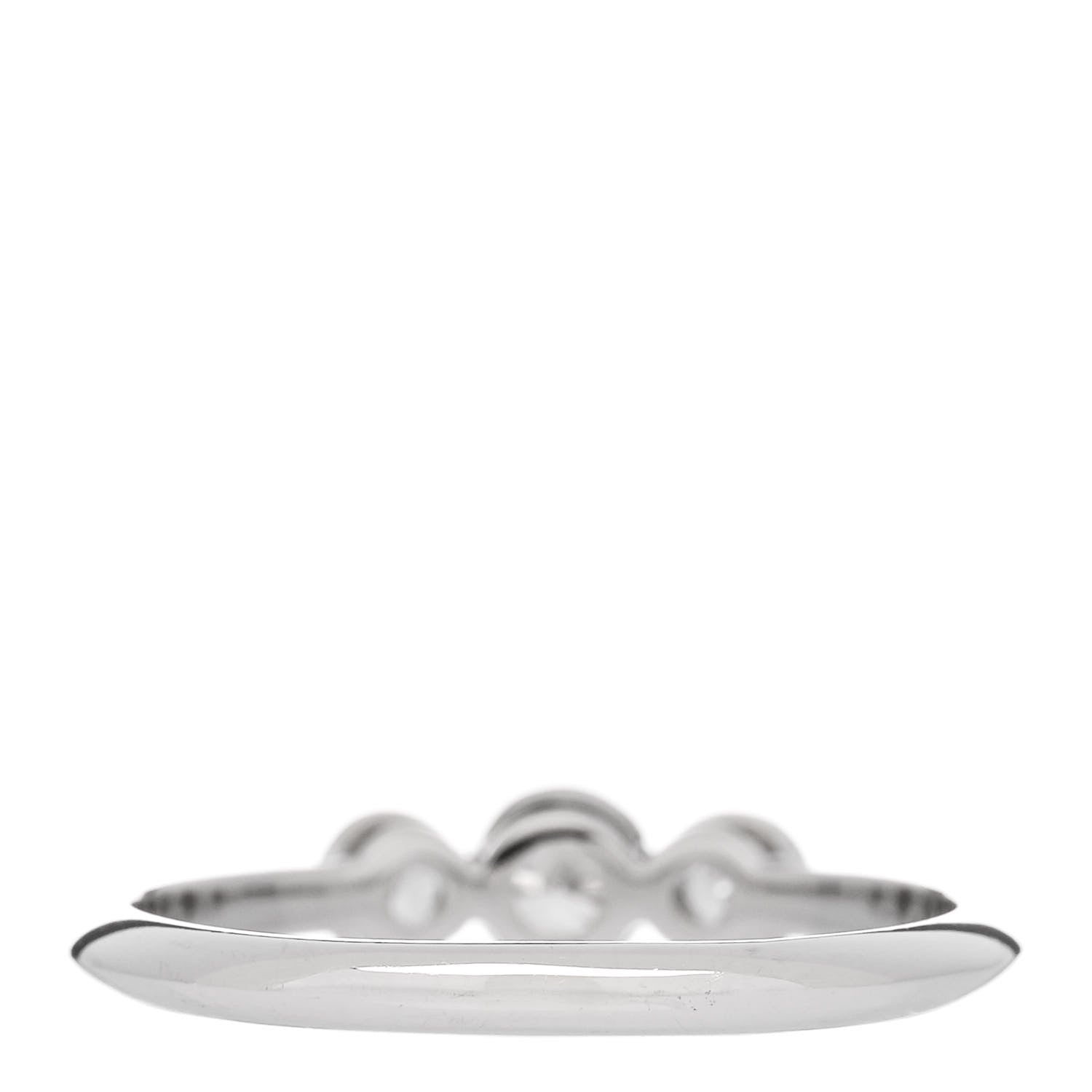Tiffany Platinum Diamond Three Stone Milgrain Ring 54 7 3 of 5