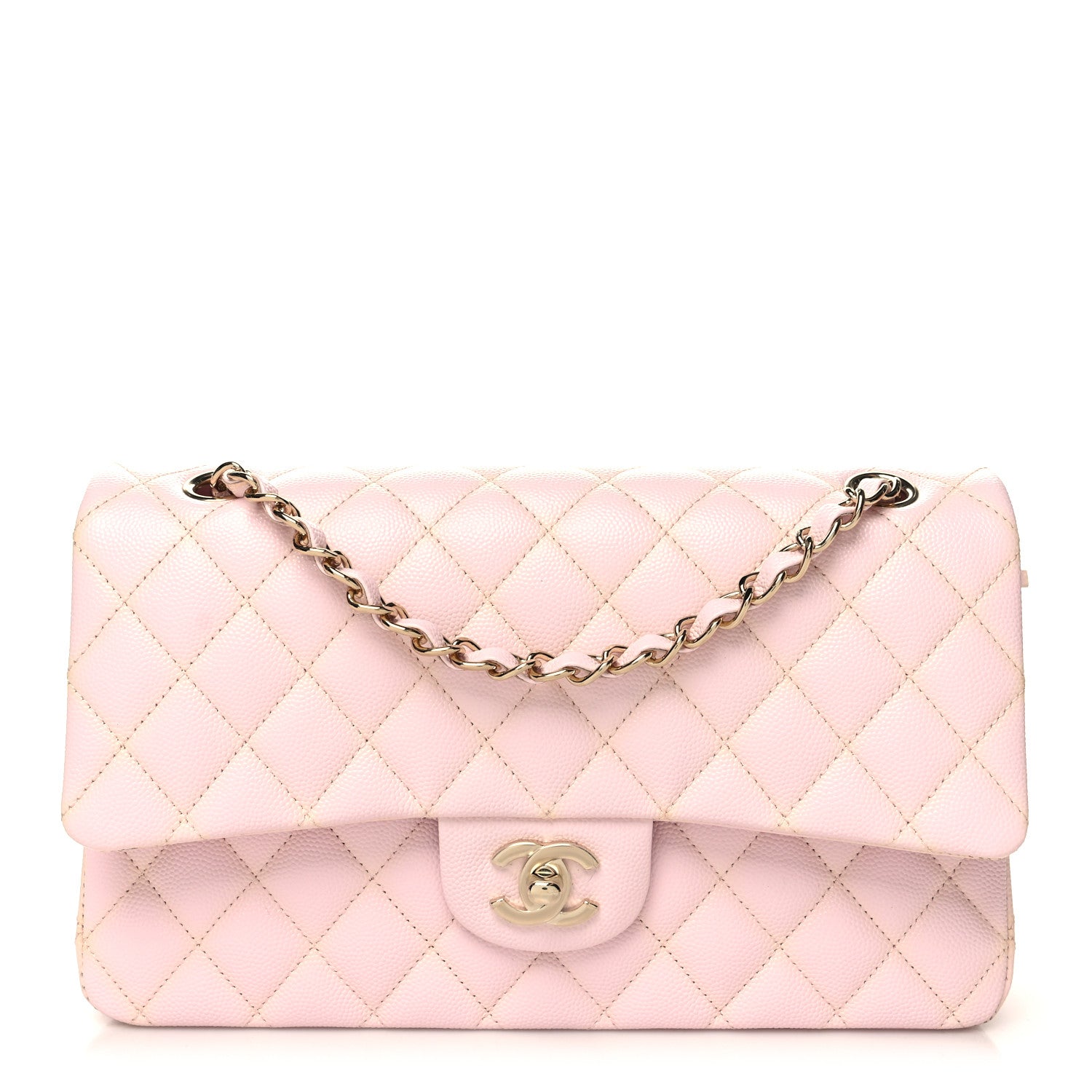 Chanel Caviar Quilted Medium Double Flap Light Pink 1 of 12