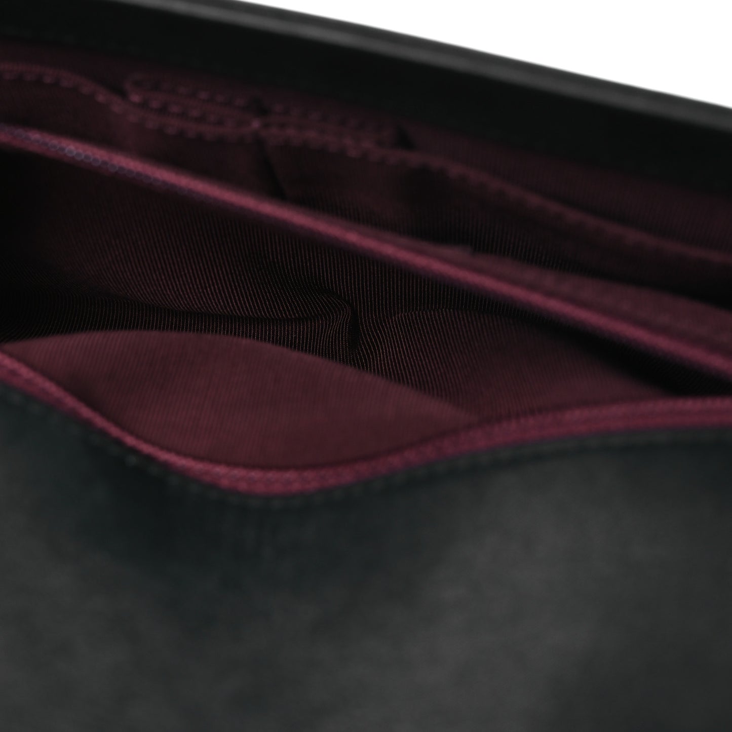 Iridescent Calfskin Small Happy Stitch Flap Black