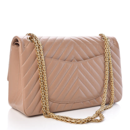 Chanel Aged Calfskin Chevron Quilted 2.55 Reissue 226 Flap Beige 3 of 10