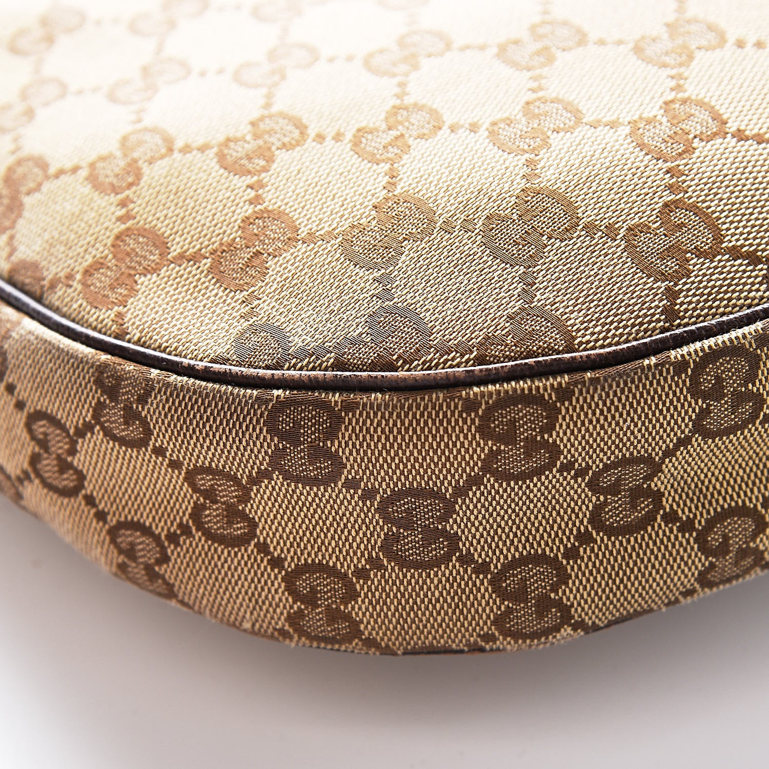 Gucci Monogram Medium Half Moon Hobo Dark Brown 10 of 13