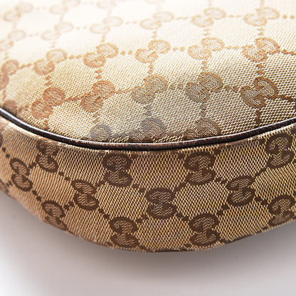 Gucci Monogram Medium Half Moon Hobo Dark Brown 10 of 13