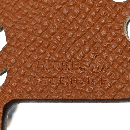 Hermes Epsom Togo Petit H Peacock Bag Charm Multicolor 3 of 4