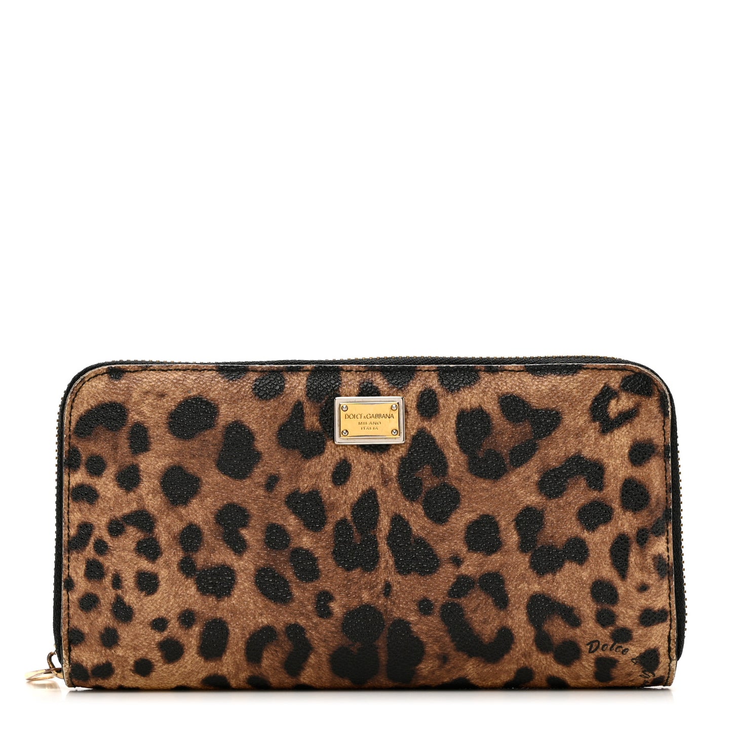 Dauphine Leopard Print Zip Around Wallet