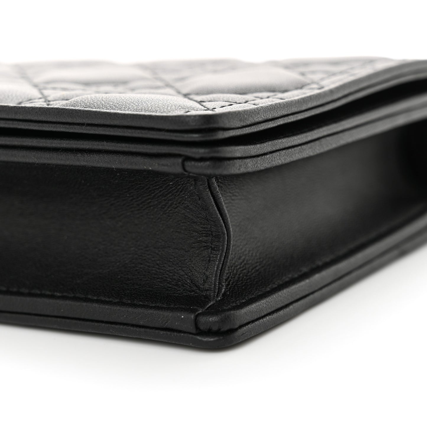 Lambskin Cannage Lady Dior Pouch Black