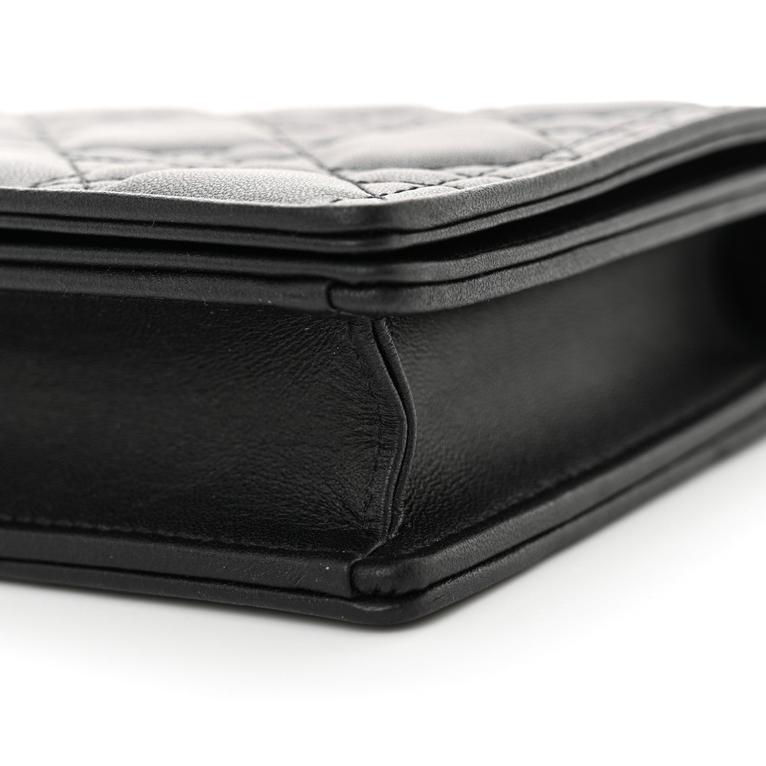 Christian Dior Lambskin Cannage Lady Dior Pouch Black 10 of 11