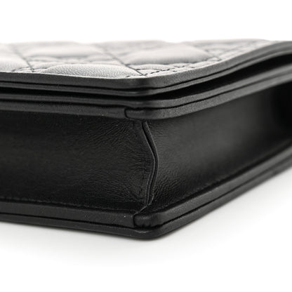 Christian Dior Lambskin Cannage Lady Dior Pouch Black 10 of 11