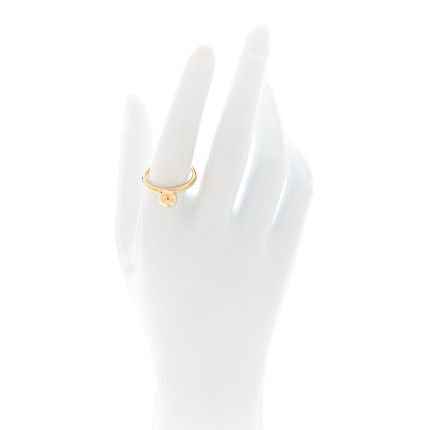 Tiffany 18K Yellow Gold 8mm Hardwear Ball Ring 57 8 2 of 5