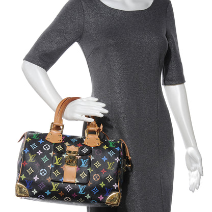 Louis Vuitton Monogram Multicolor Speedy 30 Black 2 of 7