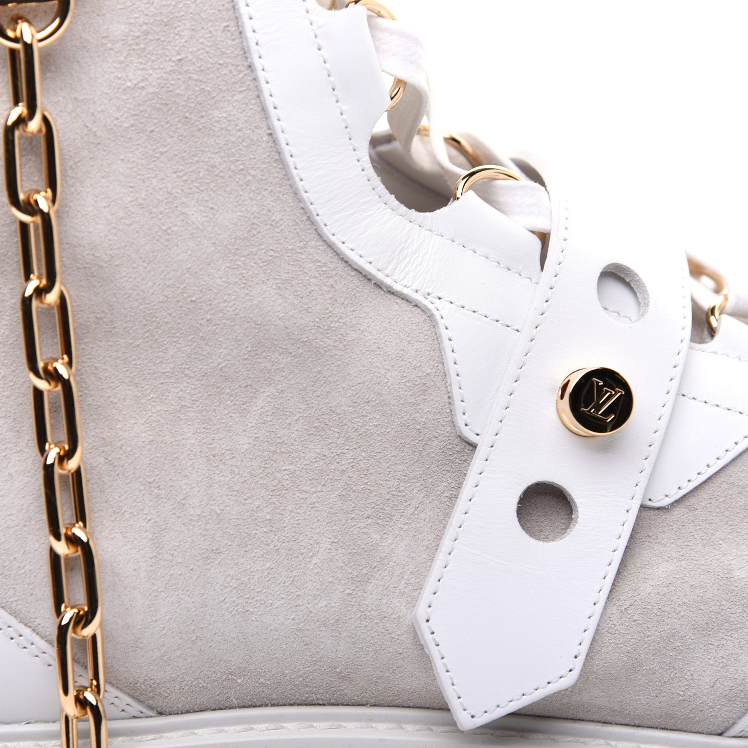Louis Vuitton Calfskin Suede Mens Creeper Ankle Boots 10 White 14 of 16
