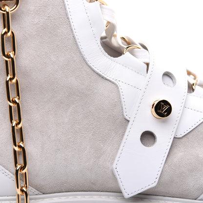Louis Vuitton Calfskin Suede Mens Creeper Ankle Boots 10 White 14 of 16
