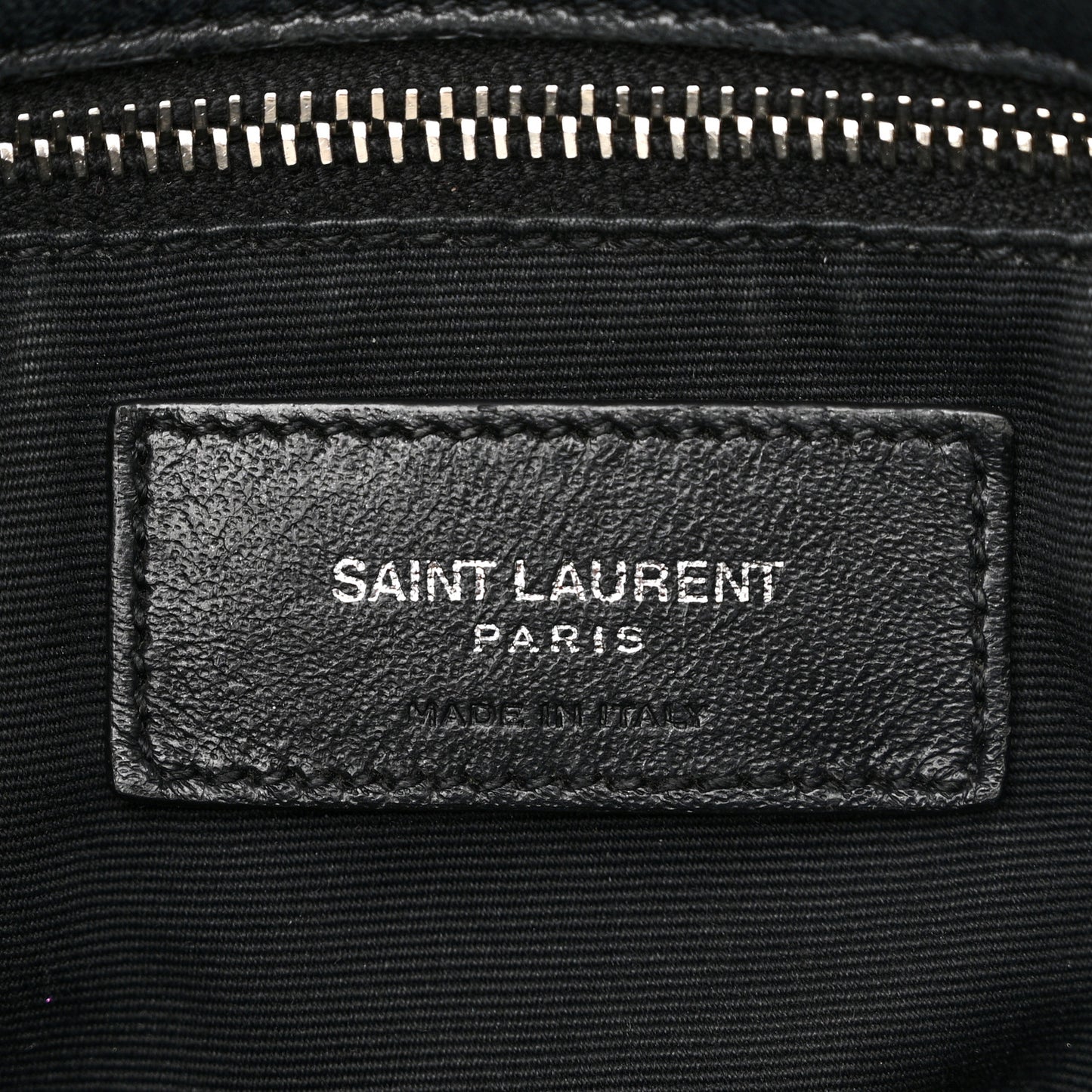 SAINT LAURENT Lambskin Quilted Medium Loulou Puffer Monogram Chain Satchel Black
