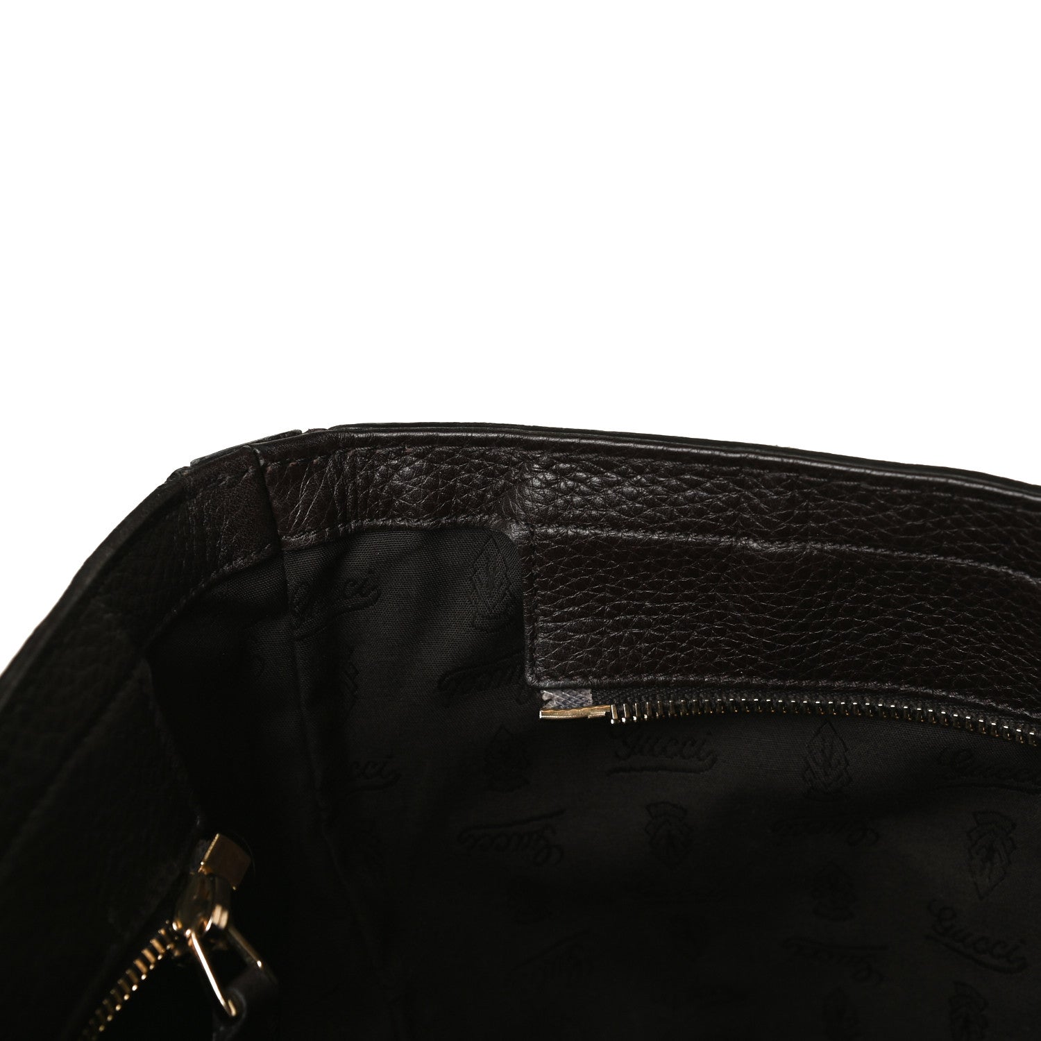 Gucci Calfskin Large Web Heritage Tote Dark Brown 28 of 28