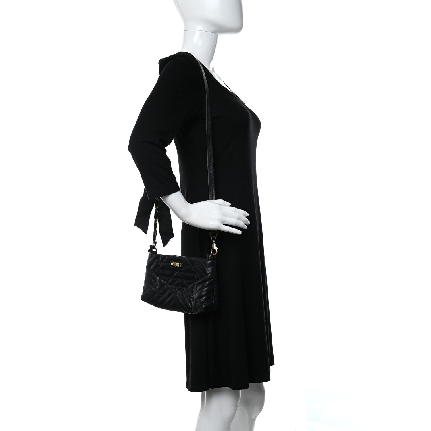 Lanvin Lambskin Quilted Small Happy Shoulder Bag Black 2 of 10