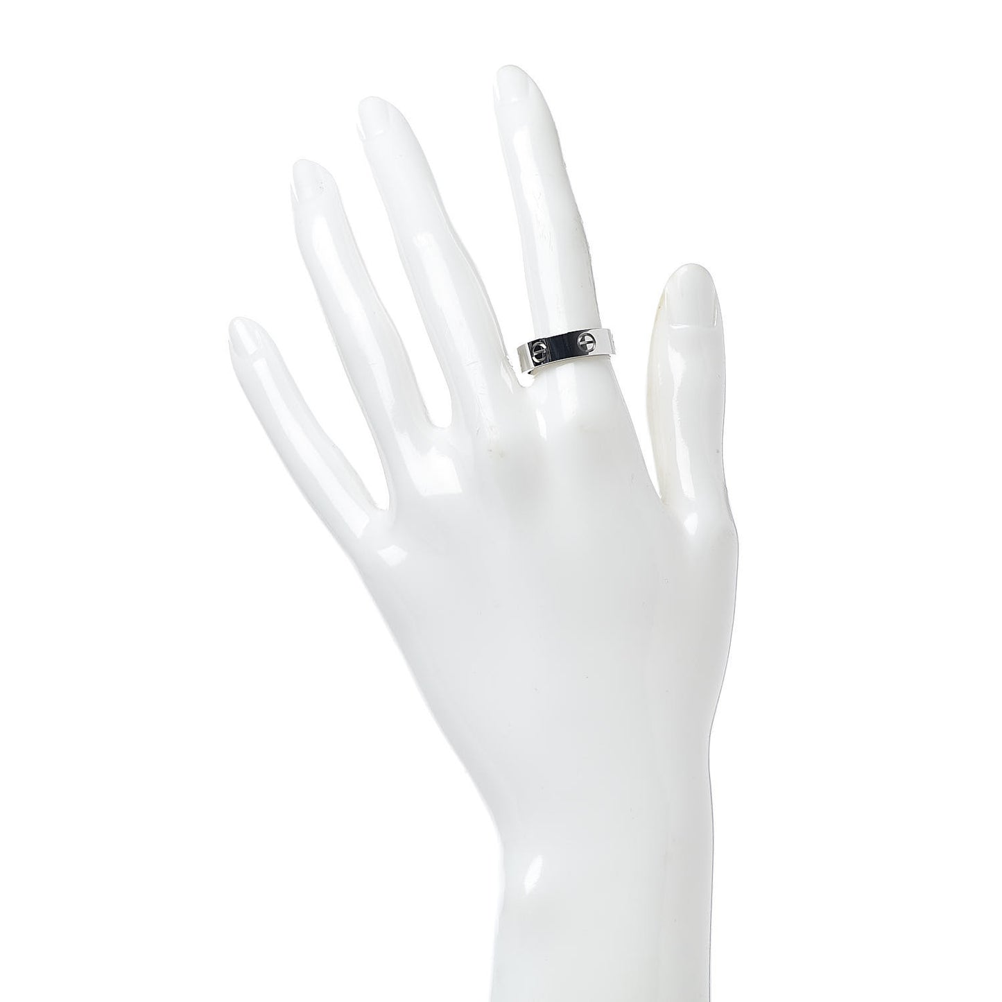 18K White Gold 5.5mm LOVE Ring 54 6.75