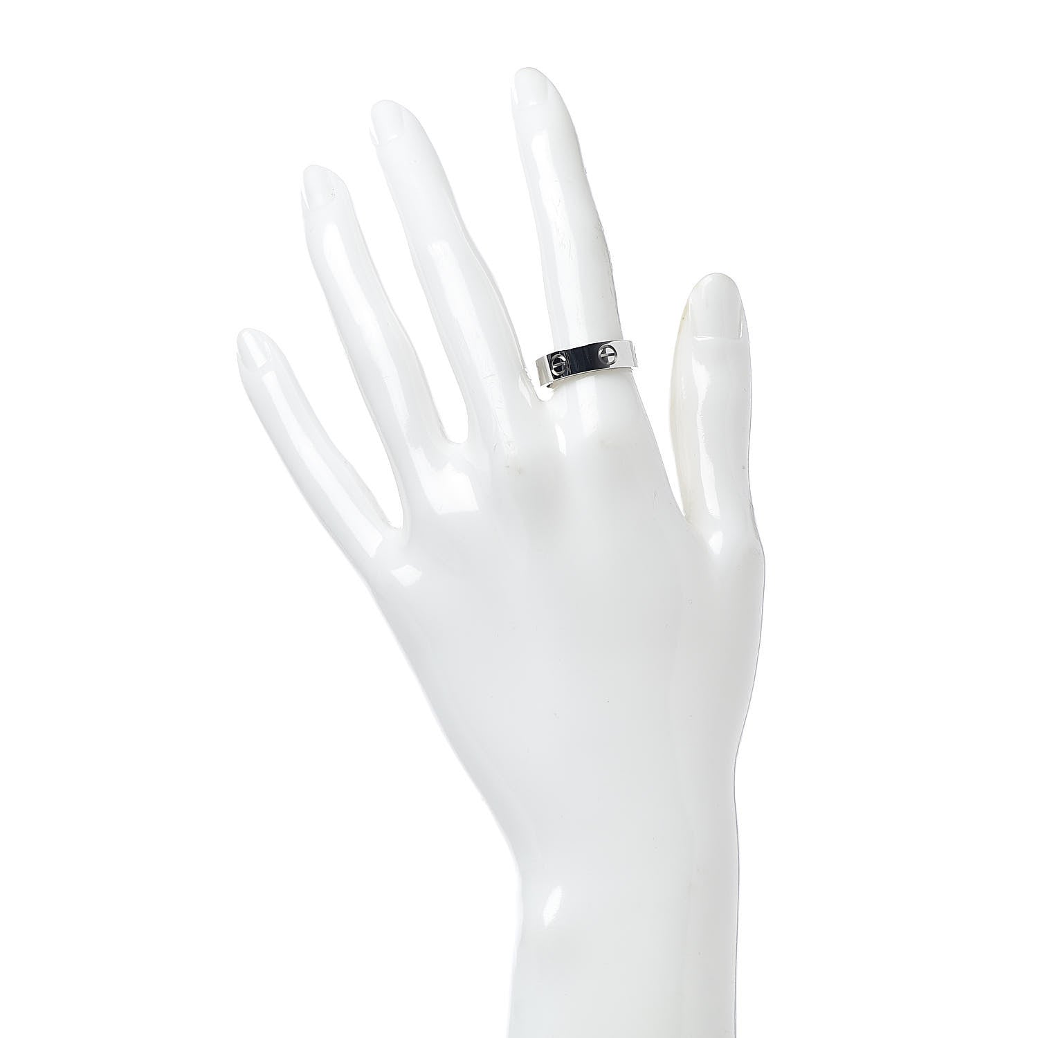 Cartier 18K White Gold 5.5mm LOVE Ring 54 6.75 2 of 4