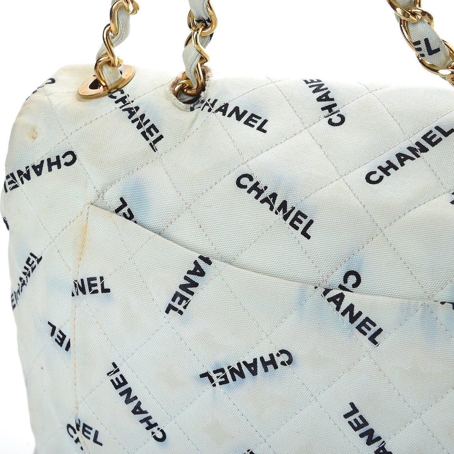 Canvas Quilted XL Jumbo Single Flap Green