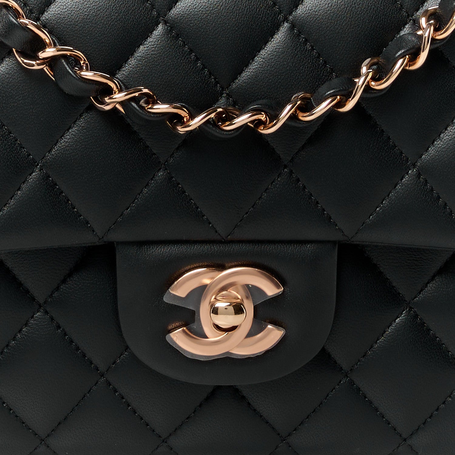 Chanel Lambskin Quilted Medium Double Flap Black 9 of 12