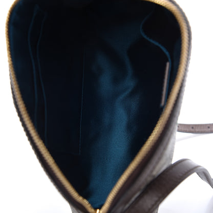Gucci GG Supreme Monogram Textured Dollar Calfskin Web Small Ophidia Dome Shoulder Bag Beige Ebony New Acero 5 of 10