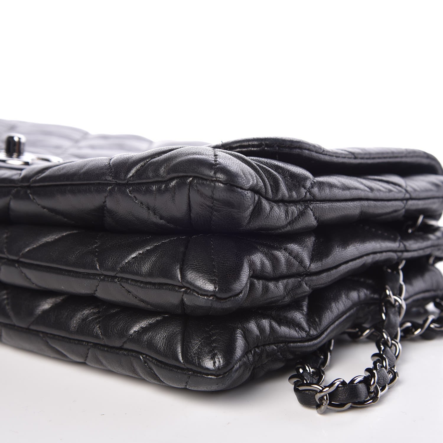 Chanel Lambskin Quilted 3 Accordion Flap Bag Black 11 of 11