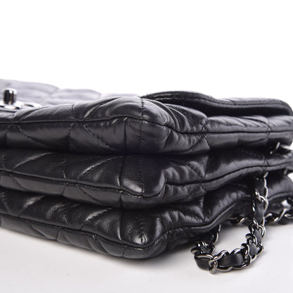 Chanel Lambskin Quilted 3 Accordion Flap Bag Black 11 of 11