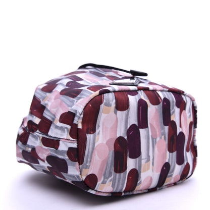 Prada Tessuto Nylon Saffiano Lipstick Print Bucket Wristlet Rosso 4 of 7