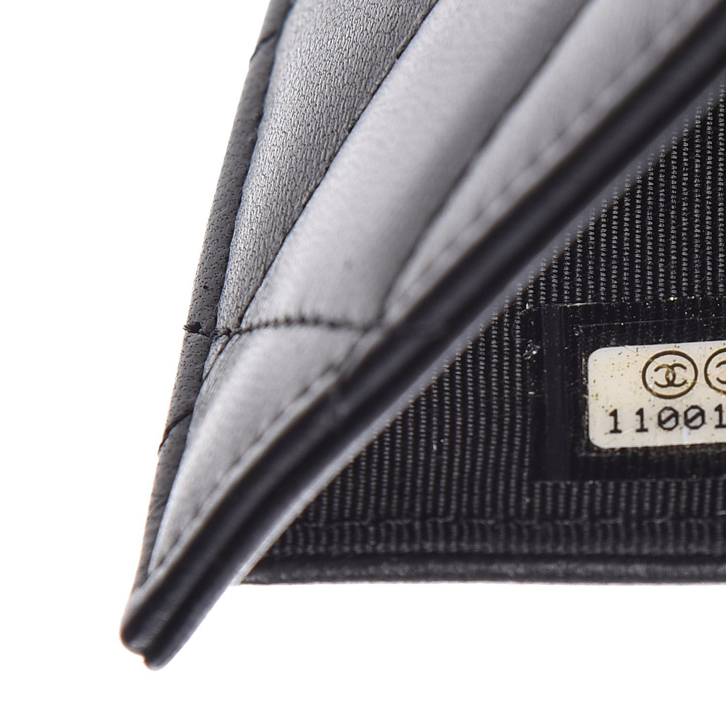 Lambskin Quilted Large Flap Wallet Black