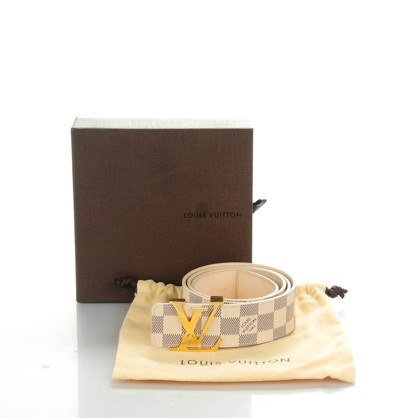 Damier Azur LV Initiales Belt 90 36