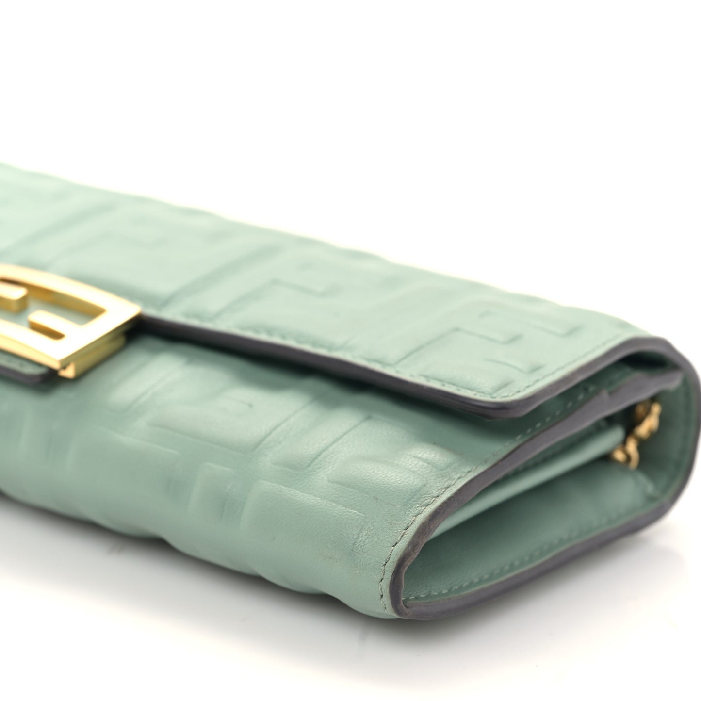 Nappa Matisse FF Embossed Continental Wallet On Chain Menta