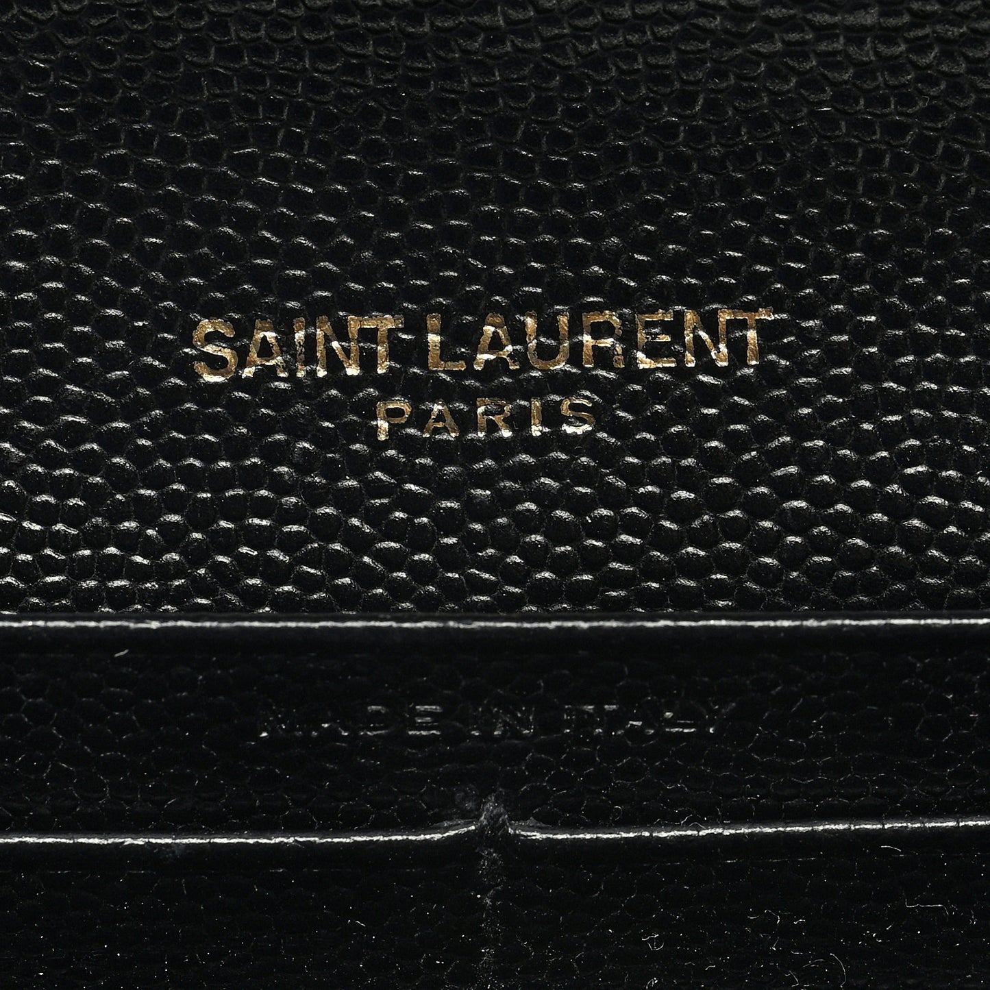 Grain De Poudre Matelasse Chevron Monogram Flap Wallet Black