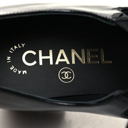 Chanel Patent Calfskin Grosgrain CC Mary Jane Pumps 36 Black 8 of 8
