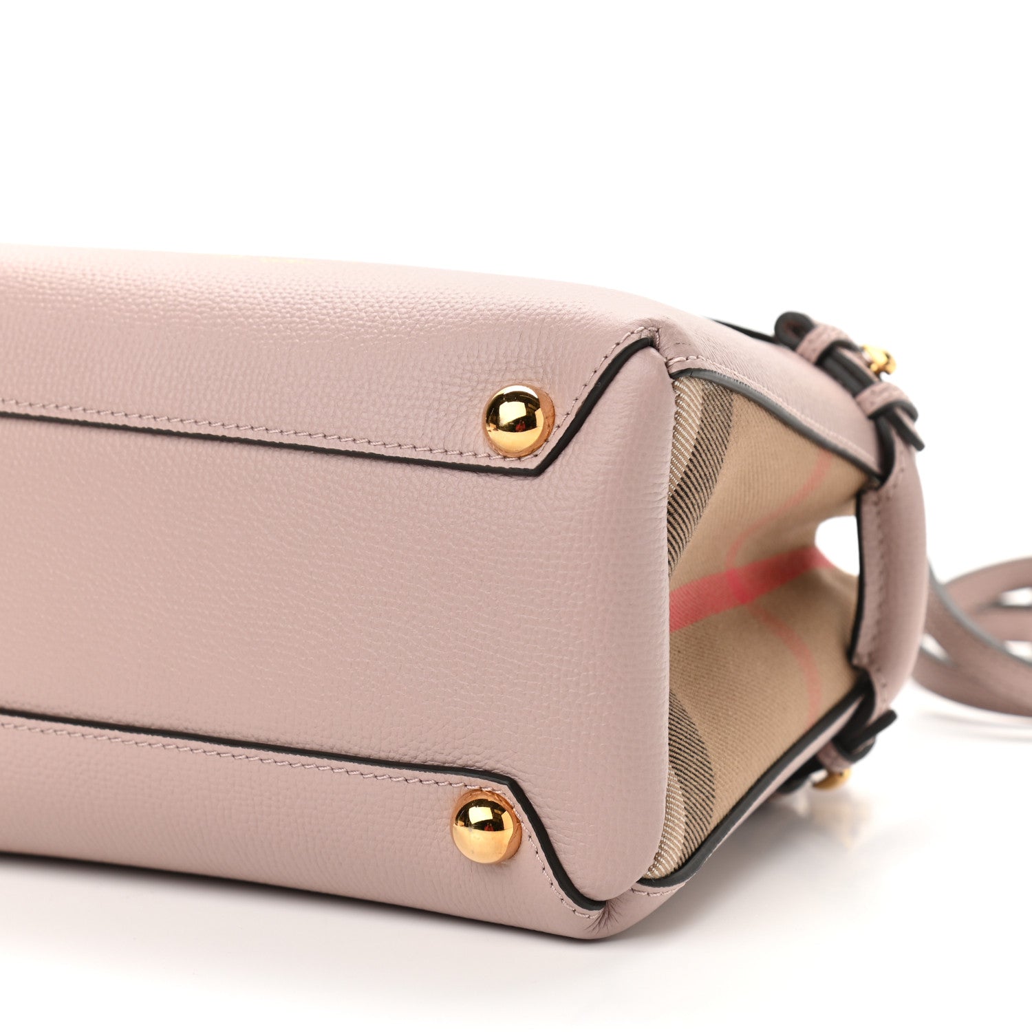 Burberry Grainy Calfskin House Check Baby Banner Tote Pale Orchid 10 of 10