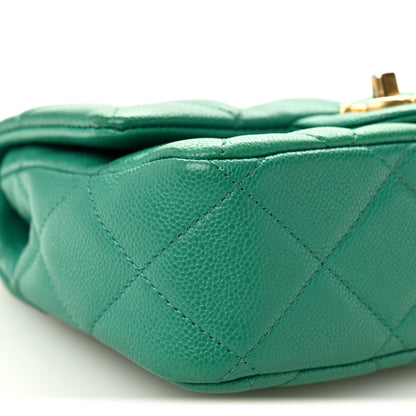 Chanel Caviar Quilted Sweetheart Flap Green 9 of 10