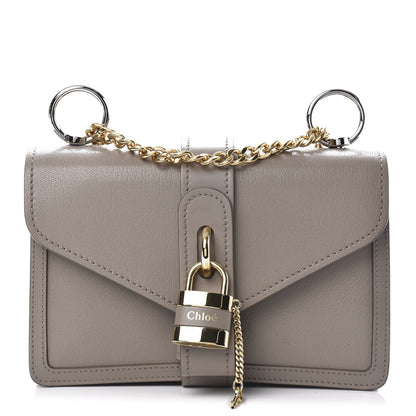 Chloe Shiny Goatskin Calfskin Aby Chain Shoulder Bag Motty Grey 1 of 9