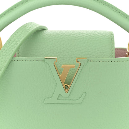 Louis Vuitton Taurillon Mini Capucines Vert Pomme 7 of 9