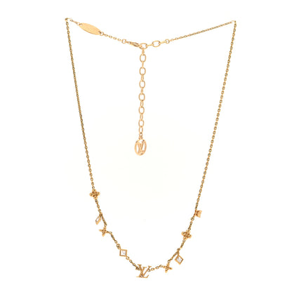 Louis Vuitton Metal Crystal LV In The Sky Necklace Gold 3 of 7