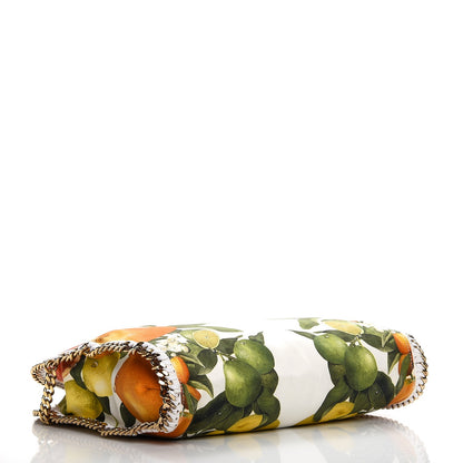 Stella McCartney Cotton Canvas Fruit Print Small Falabella Fold Over Tote White 4 of 8